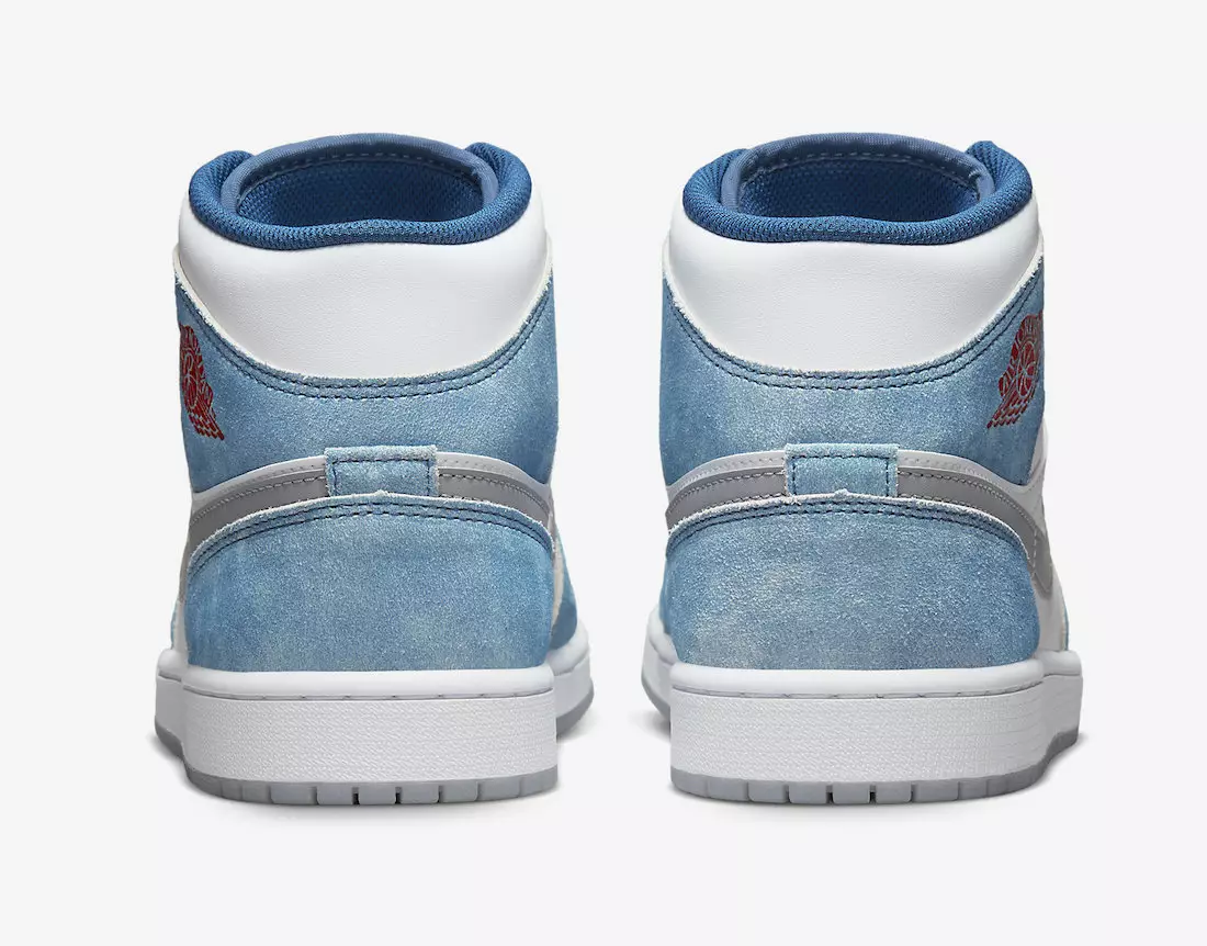 Air Jordan 1 Mid Blauw Wit Rood DN3706-401 Releasedatum