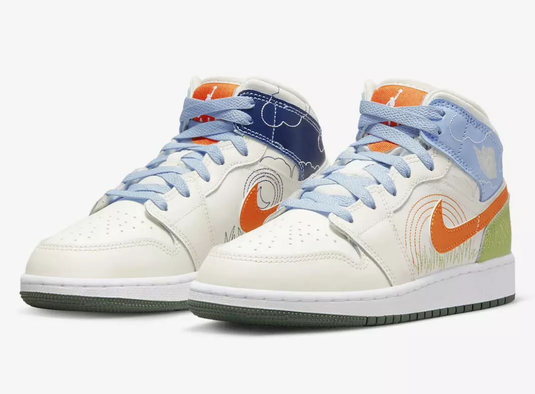 Air Jordan 1 Mid Stitch DX2462-100 Թողարկման ամսաթիվ