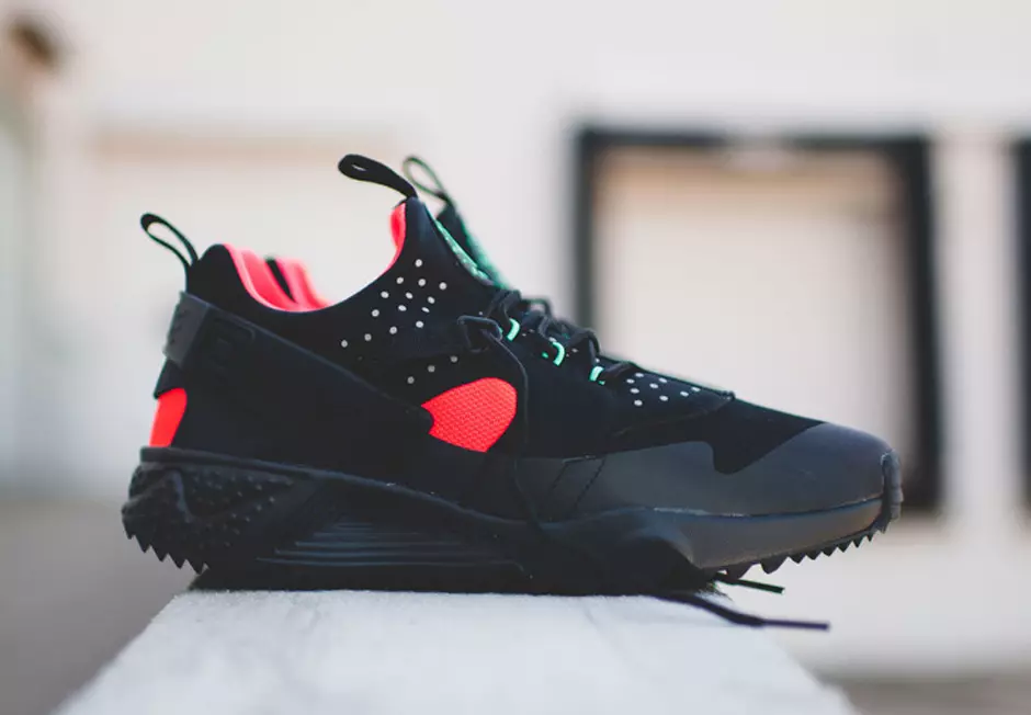 Nike Air Huarache Utility Svart Rød Grønn