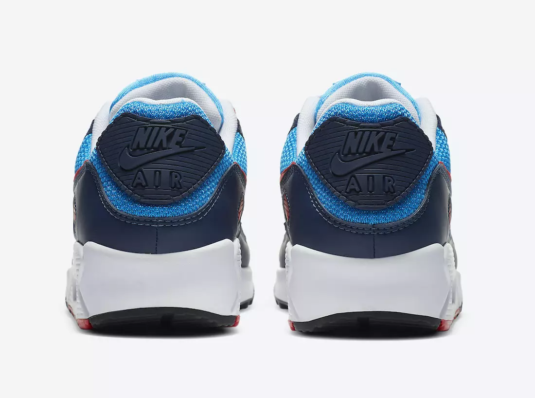 Nike Air Max 90 Photo Blue University Red CT1687-400 תאריך שחרור