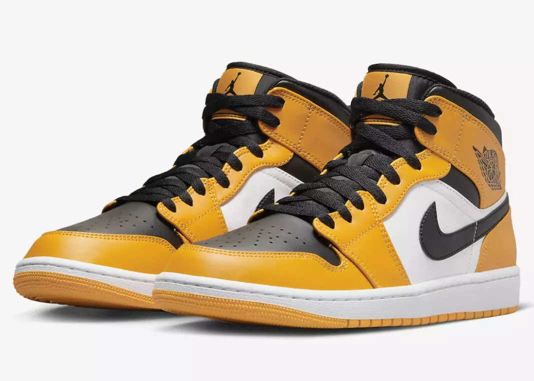 Air Jordan 1 Mid Yellow Black White 554724-701 გამოშვების თარიღი