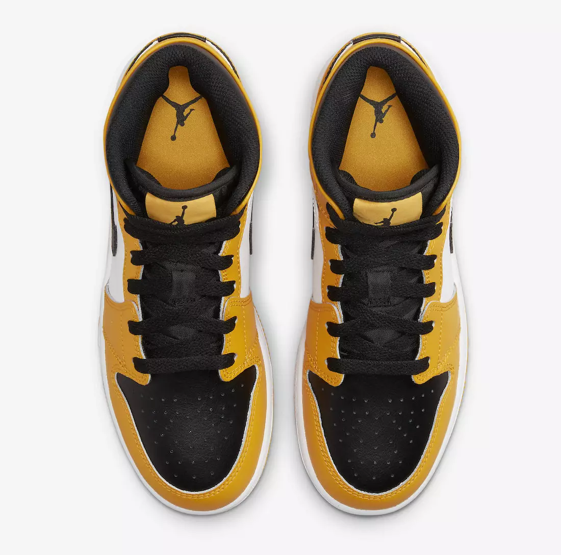 Air Jordan 1 Mid GS Yellow Black 554725-701 Датум на издавање