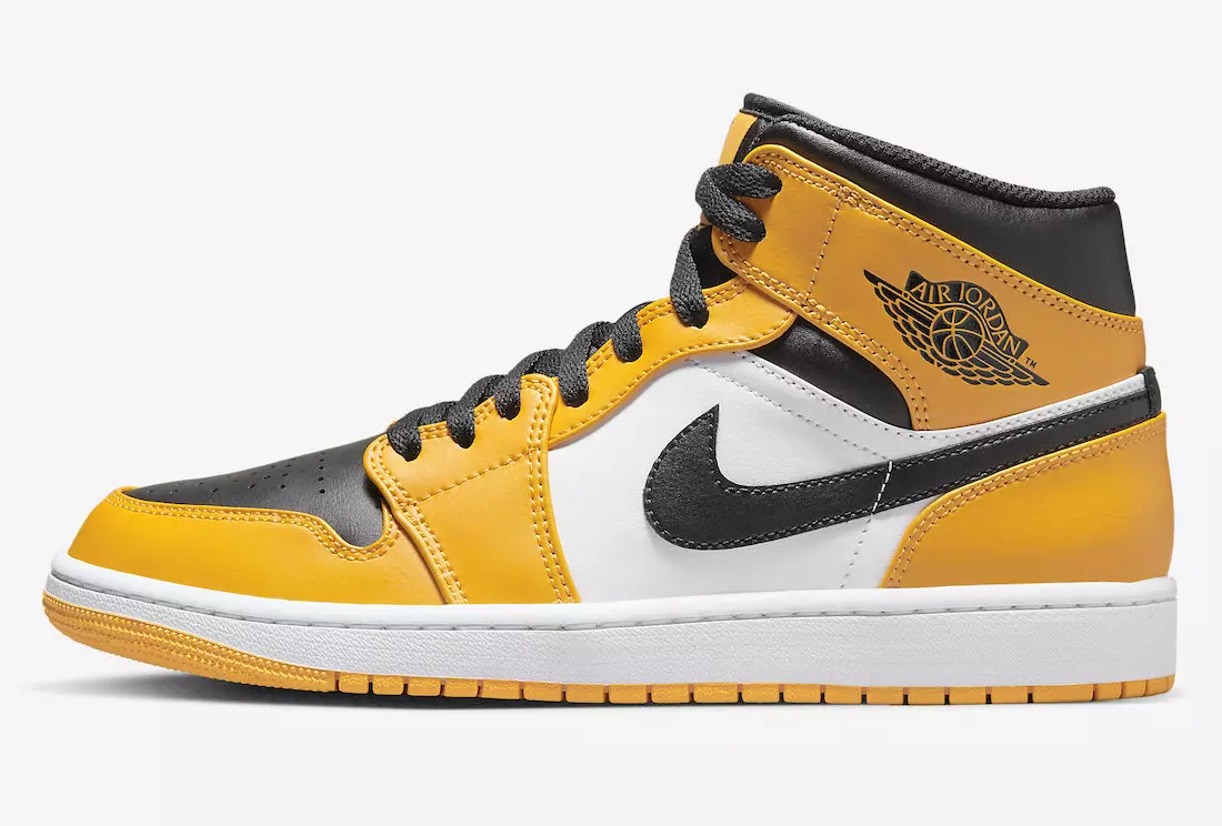 تاریخ انتشار Air Jordan 1 Mid Yellow Black White 554724-701