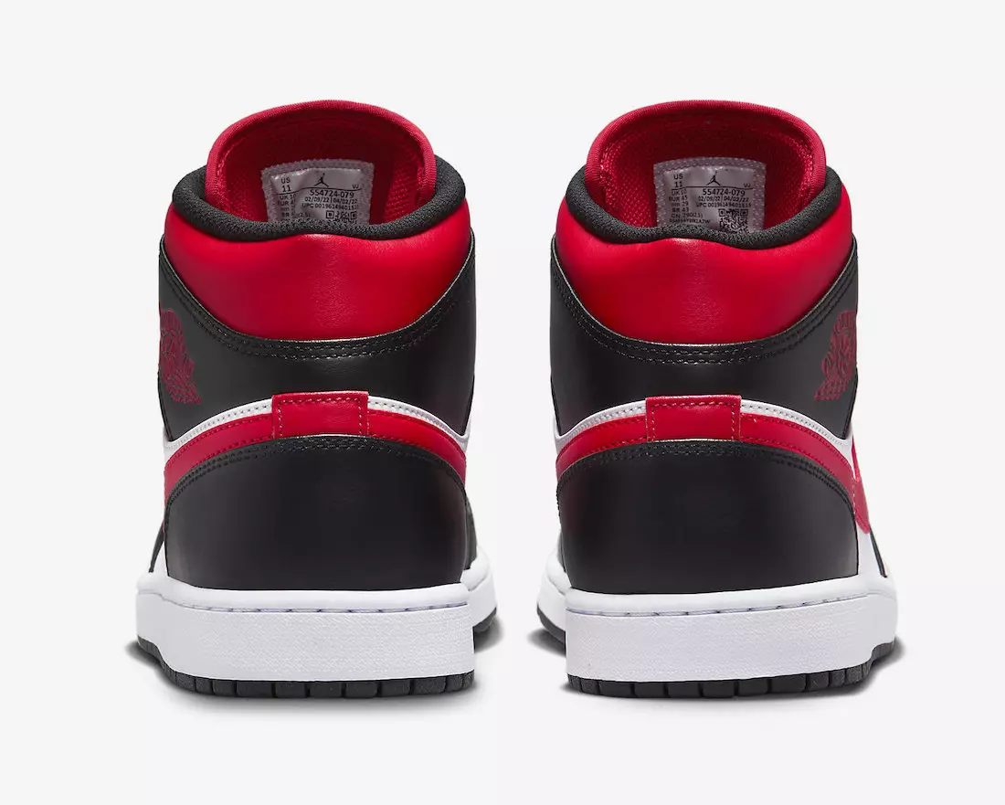 Air Jordan 1 Mid Bred Toe 554724-079 Megjelenés dátuma