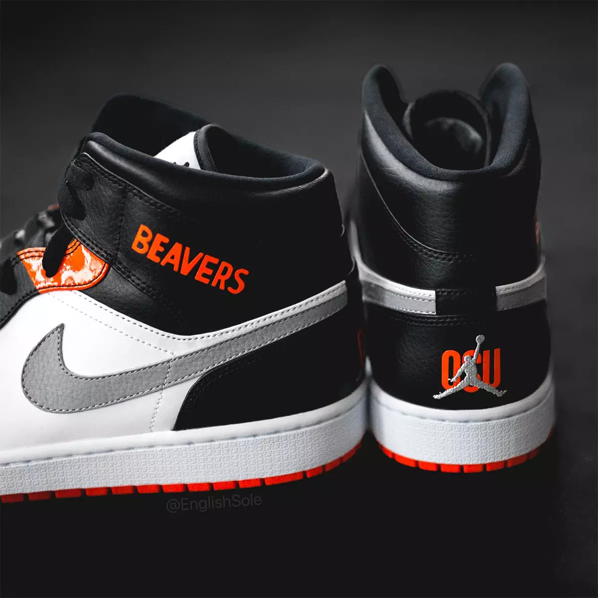 Air Jordan 1 Mid Oregon ပြည်နယ် Beavers PE