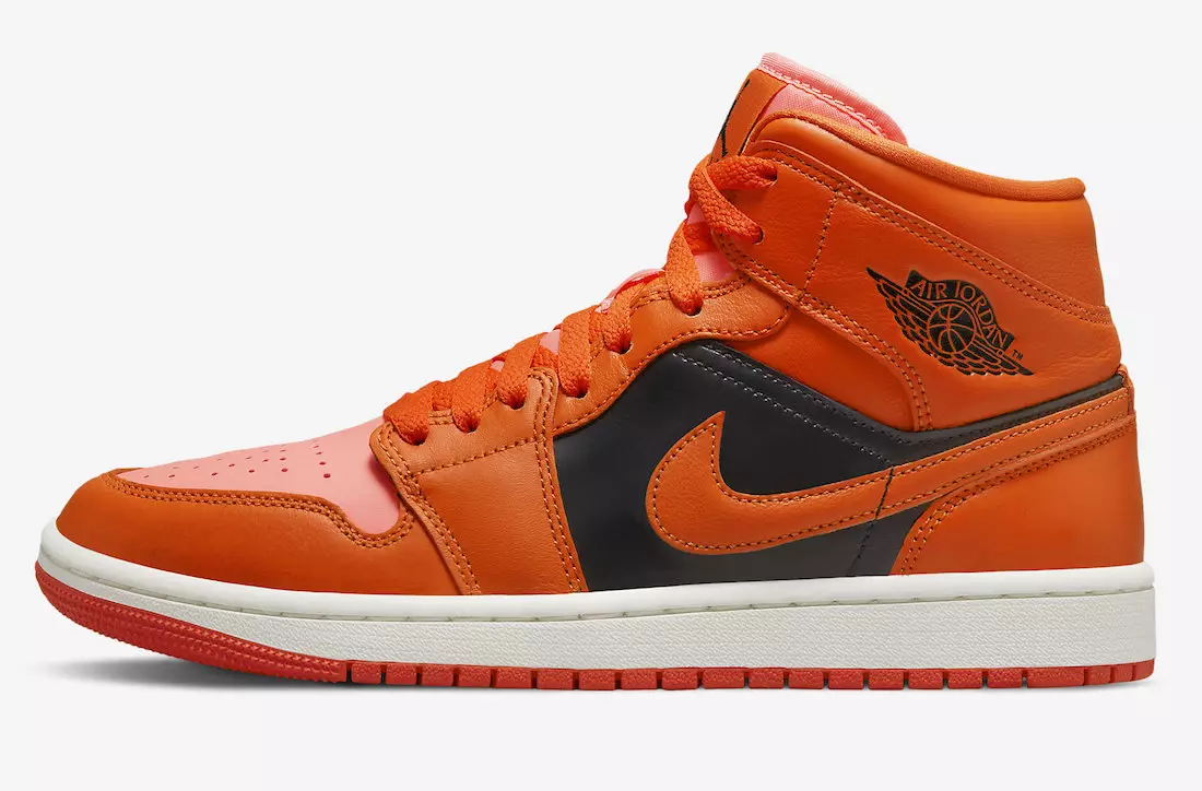 Air Jordan 1 Mid Orange Black DM3381-600 Išleidimo data