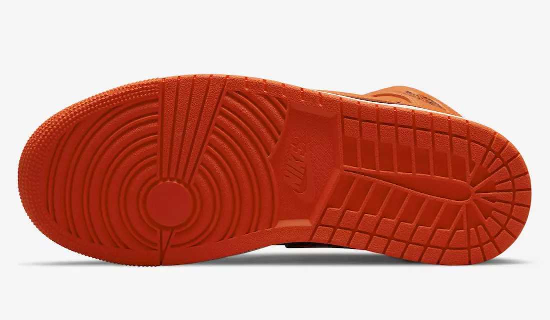 Air Jordan 1 Mëtt Orange Black DM3381-600 Release Datum