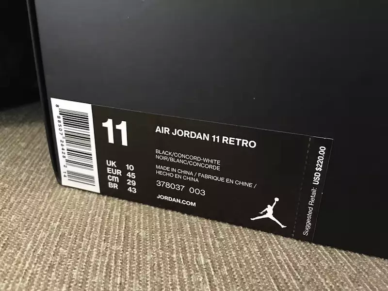 Space Jam Air Jordan 11 Packaging