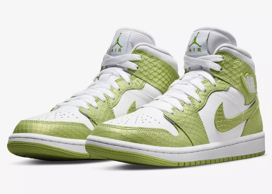 Air Jordan 1 Mëtt SE Green Python Snakeskin DV2959-113 Release Datum