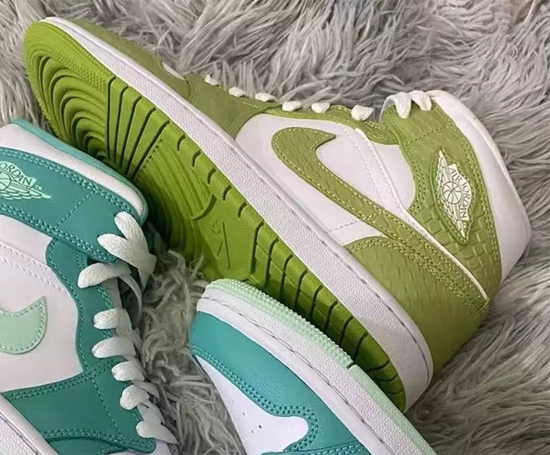 Дата на издаване на Air Jordan 1 Mid Green Python Snakeskin