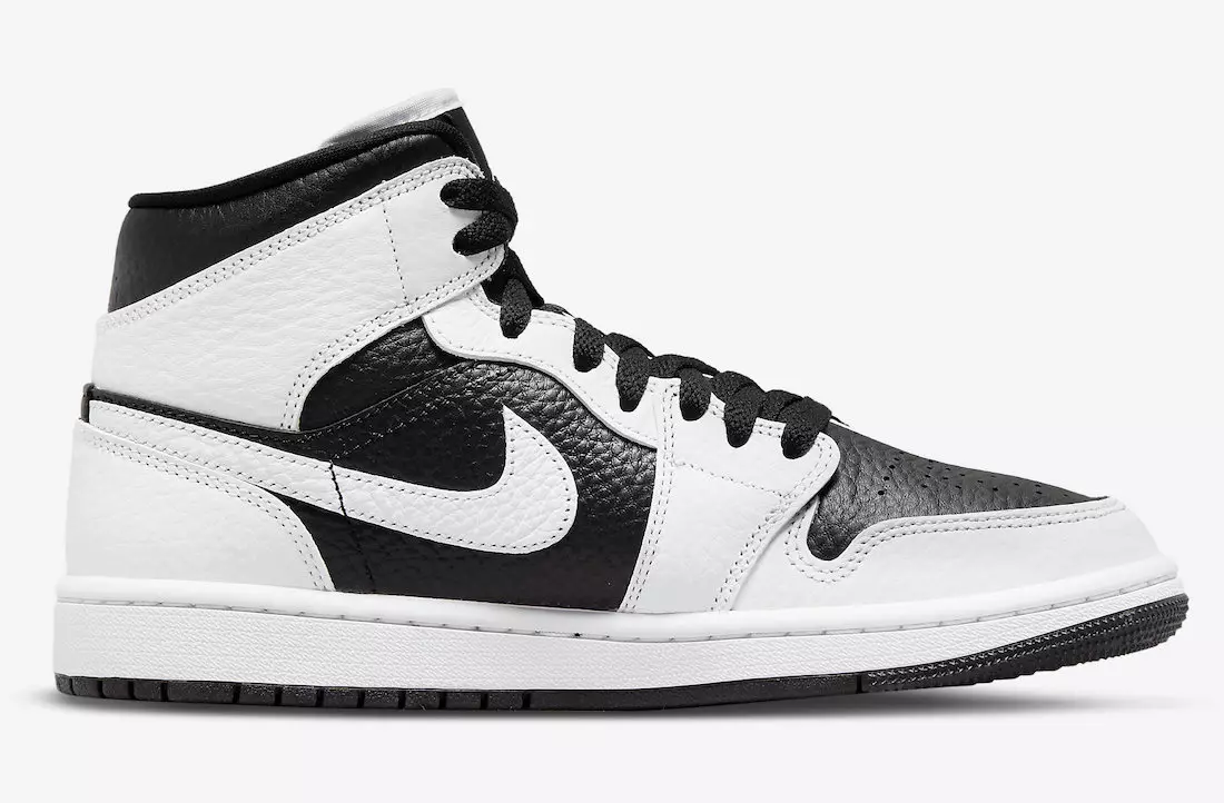 Air Jordan 1 Mid Invert Split Қара ақ DR0501-101 Шығарылған күні