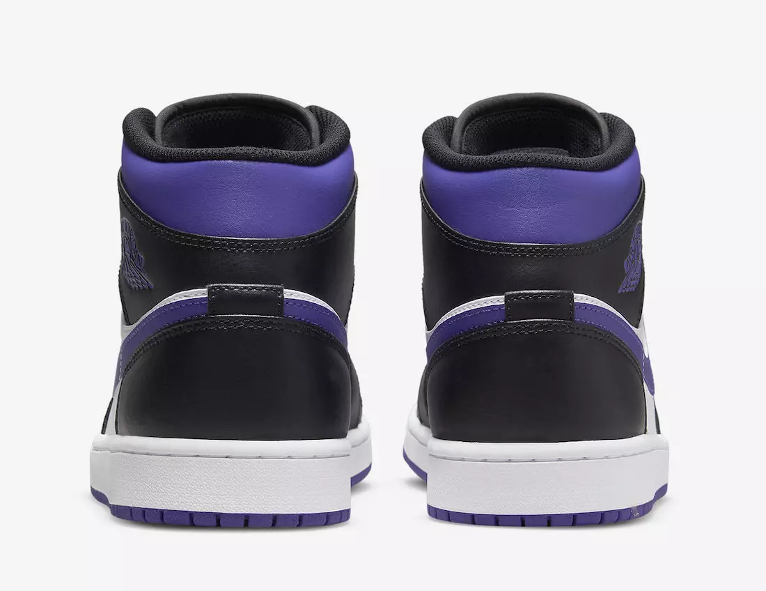 Air Jordan 1 Mid Blanc Noir Violet 554724-095 Date de sortie