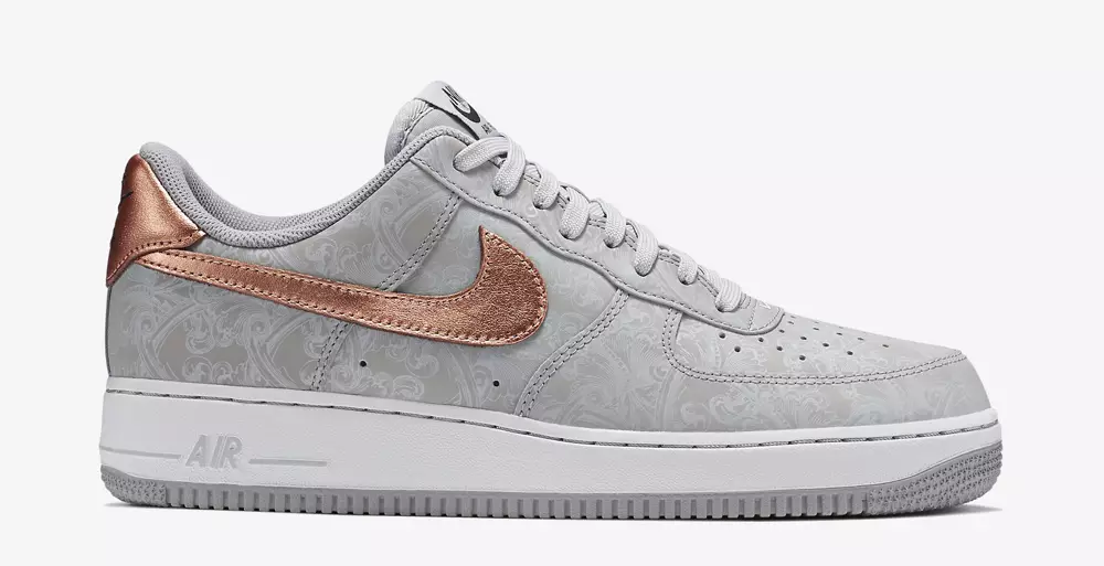 Nike Air Force 1 LV8 Wolf Grey Metallic Rød Bronze