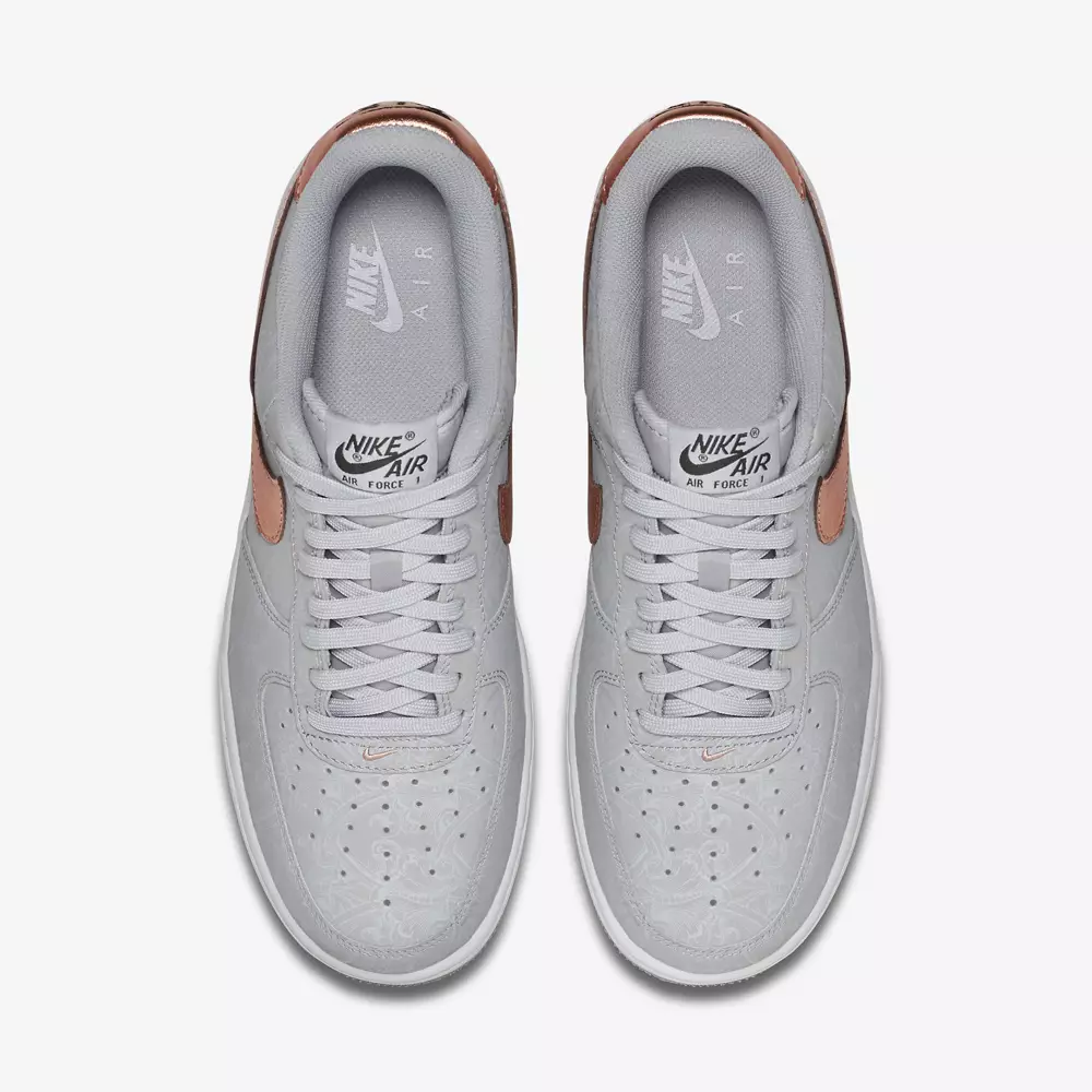 Nike Air Force 1 LV8 Wolf Grau Metallic Rot Bronze