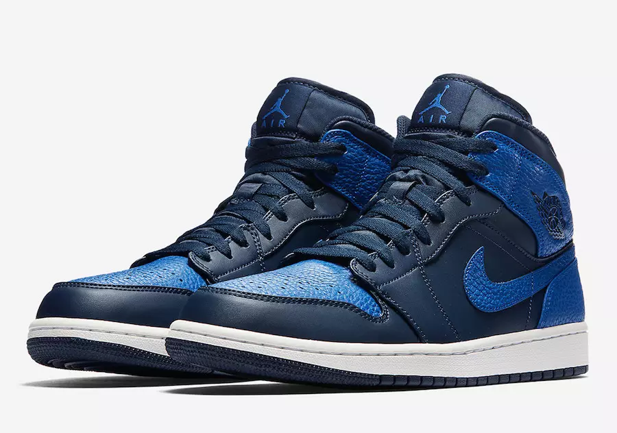 Air Jordan 1 Mid ба наздикӣ дар Obsidian ва Game Royal мебарояд