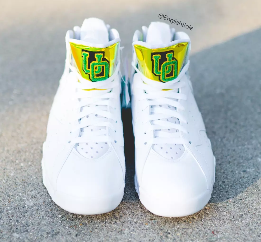 Hvid Air Jordan 7 Oregon Ducks PE