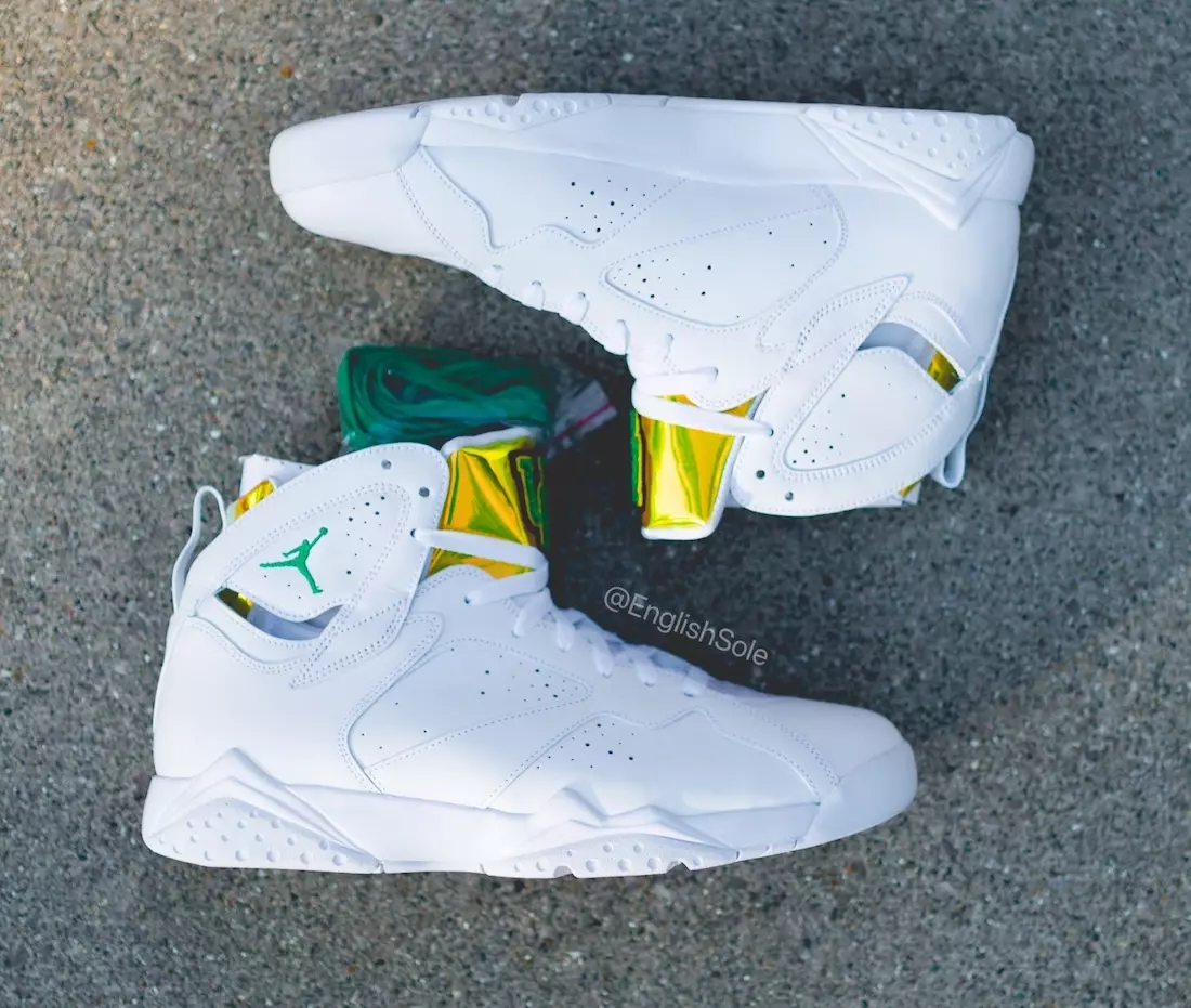 Branco Air Jordan 7 Oregon Ducks PE