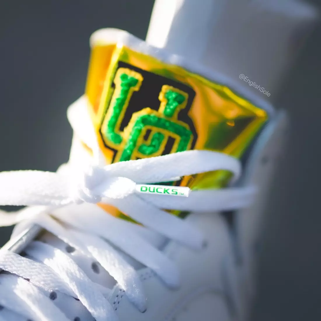 Hvit Air Jordan 7 Oregon Ducks PE