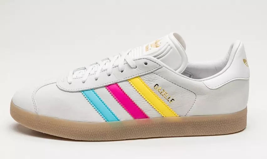 Pacchetto adidas Gazelle con strisce colorate CMYK