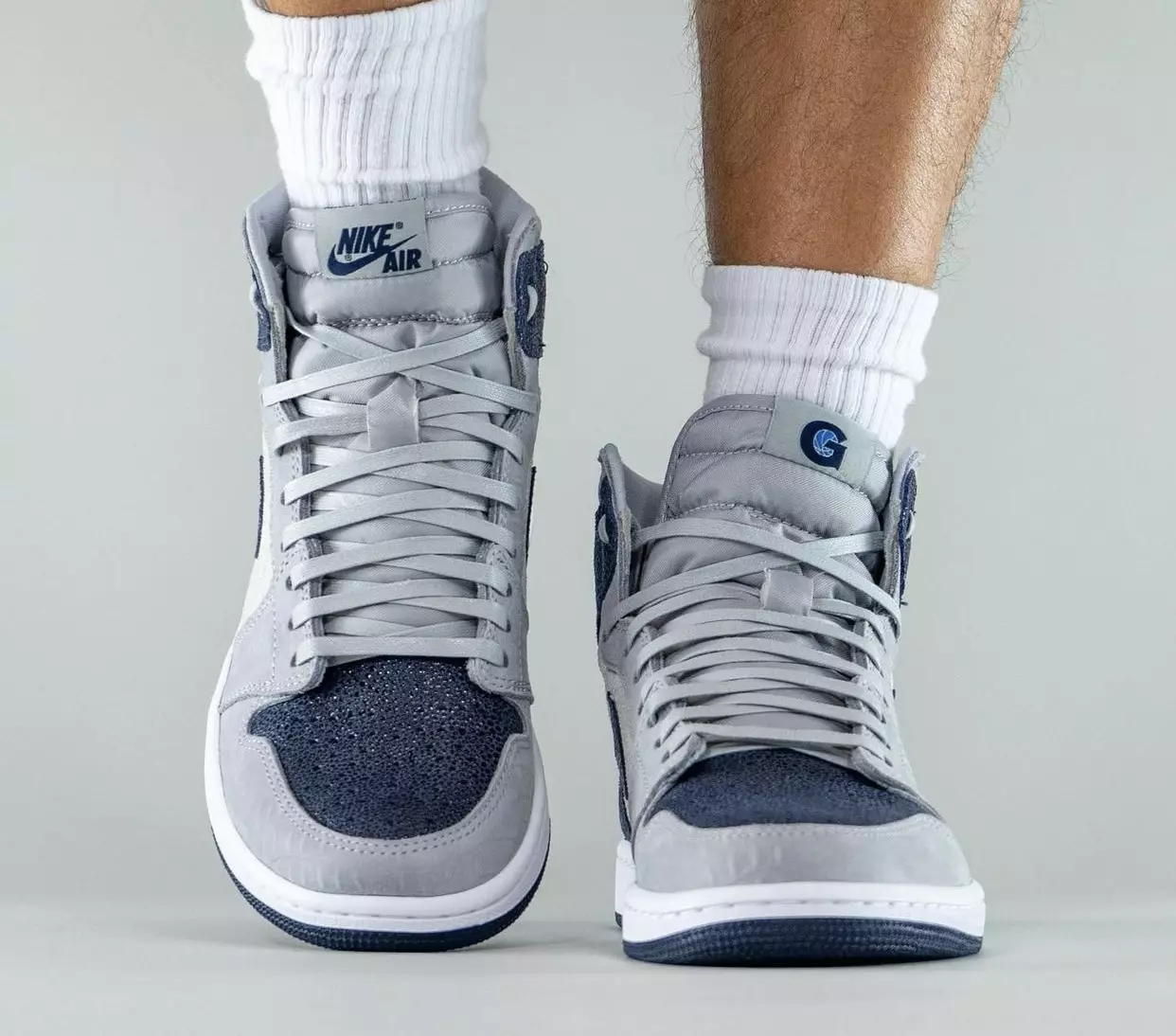 Air Jordan 1 Georgetown Hoyas PE On-Feet