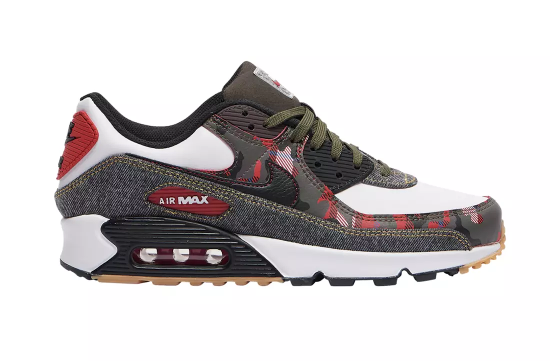 Nike Air Max 90 ကို Camo နှင့် Denim နှစ်မျိုးလုံးဖြင့် ဖုံးအုပ်ထားသည်။