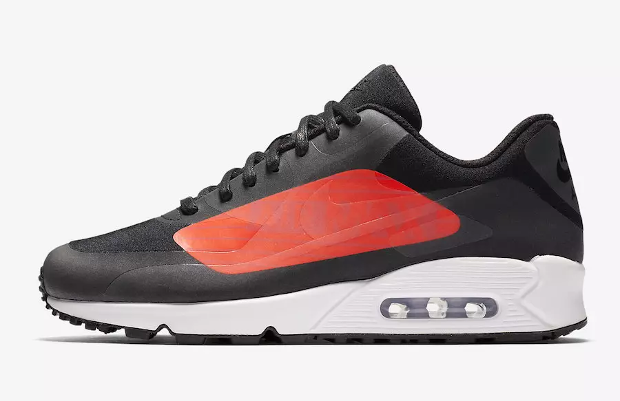 Nike Air Max 90 גרויס לאָגאָ שוואַרץ העל פּאָמסן AJ7182-003