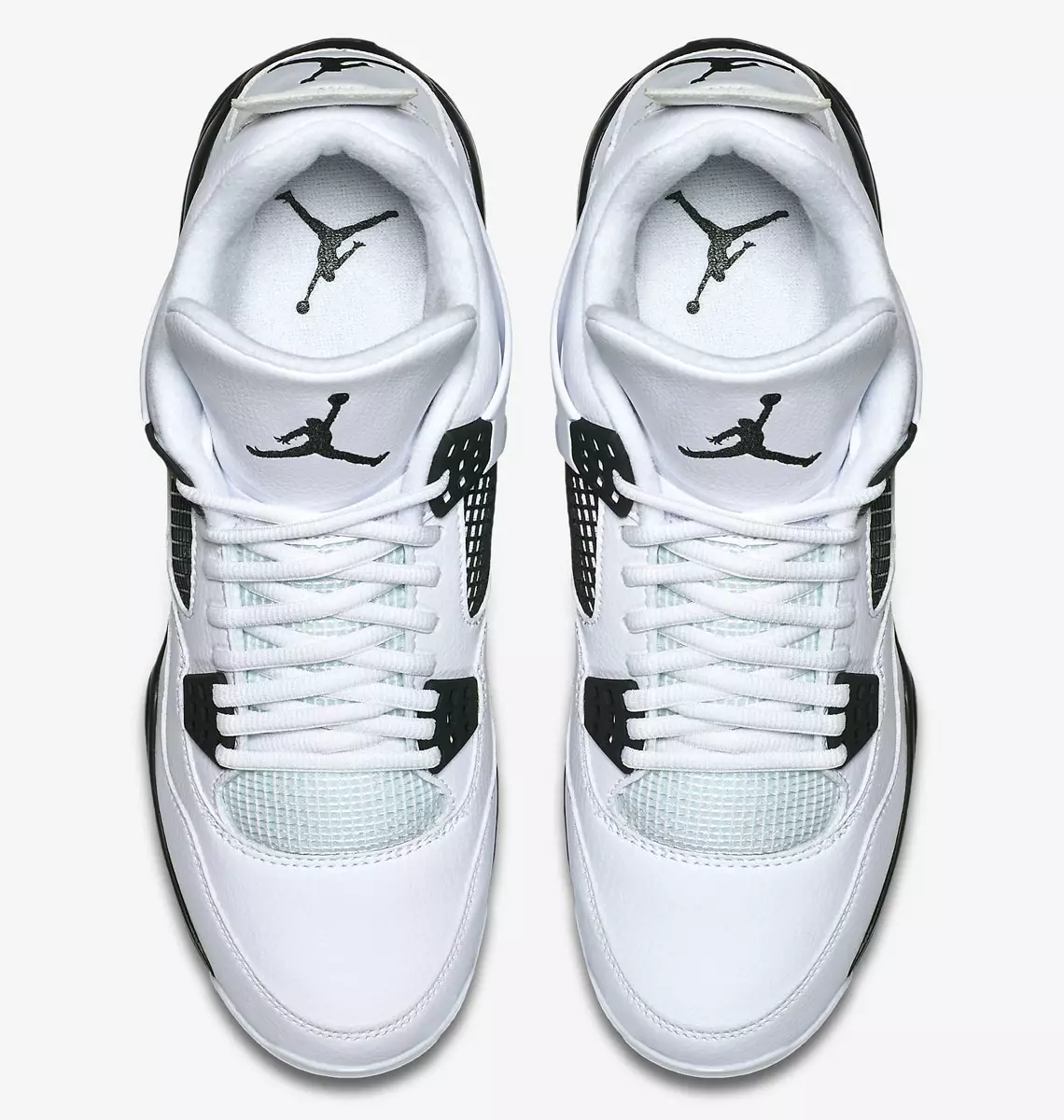 Air Jordan 4 קלעאַט ווייסע שווארצע