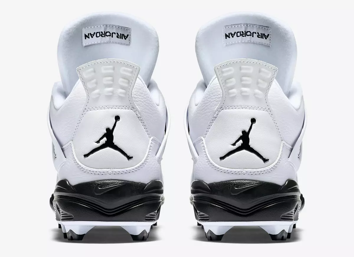 Air Jordan 4 Cleat Сафед Сиёҳ