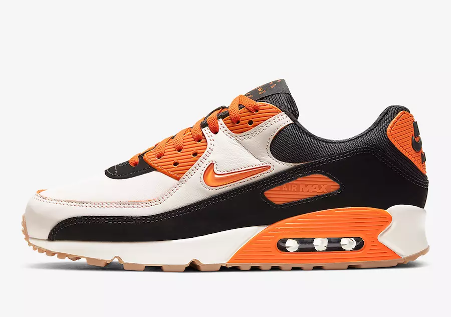 Nike Air Max 90 mājas prombūtnes drošības oranžs CJ0611-100 izlaišanas datums