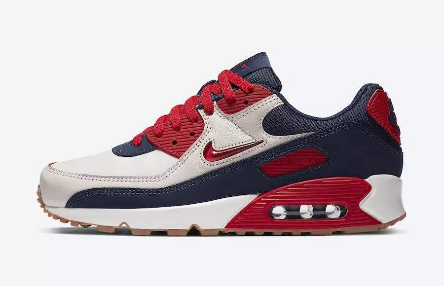 Nike Air Max 90 Home Away Sail University Rød CJ0611-101 Udgivelsesdato