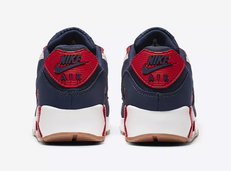 Nike Air Max 90 Home Away Sail University أحمر CJ0611-101 تاريخ الإصدار