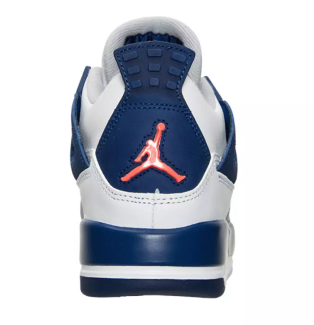 Air Jordan 4 GS White Deep Royal Blue Wolf Griż Hyper Orange