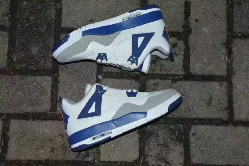 Air Jordan 4 GS سفید آبی نارنجی 2016