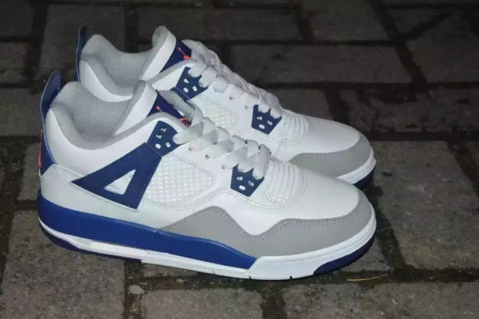 Air Jordan 4 GS Bílá Modrá Oranžová 2016