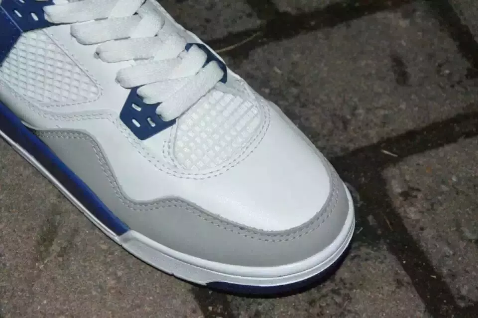 Air Jordan 4 GS Белый Синий Оранжевый