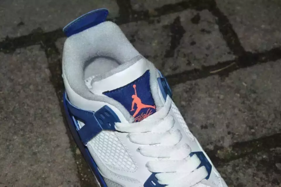 Air Jordan 4 GS Bílá Modrá Oranžová 2016