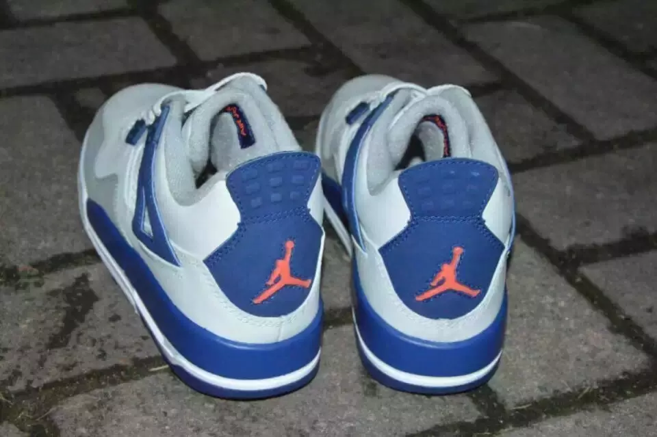 Air Jordan 4 GS Белый Синий Оранжевый 2016