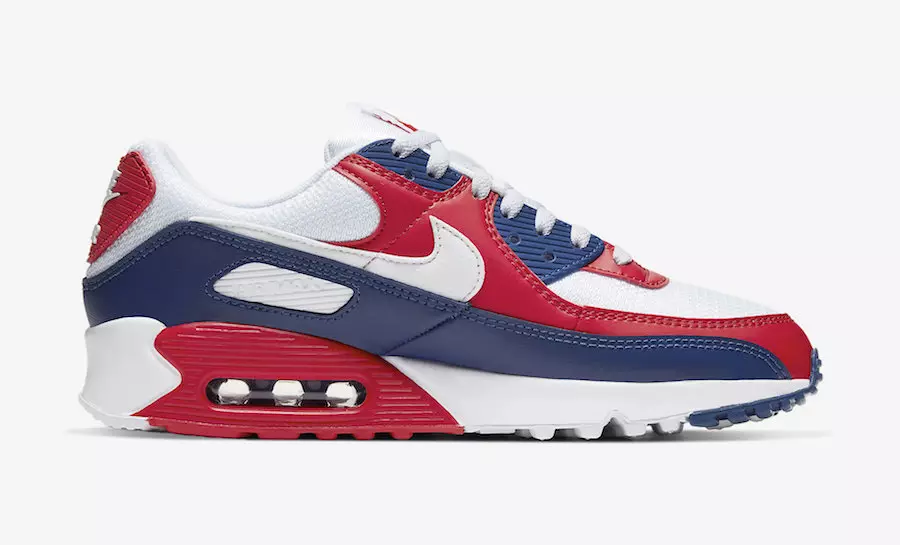 Nike Air Max 90 White Red Navy CW5456-100 Datum vydání