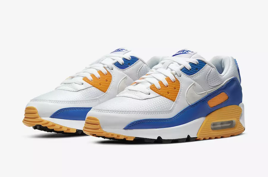 Nike Air Max 90 White Blue Yellow CT4352-101 Дата на издаване