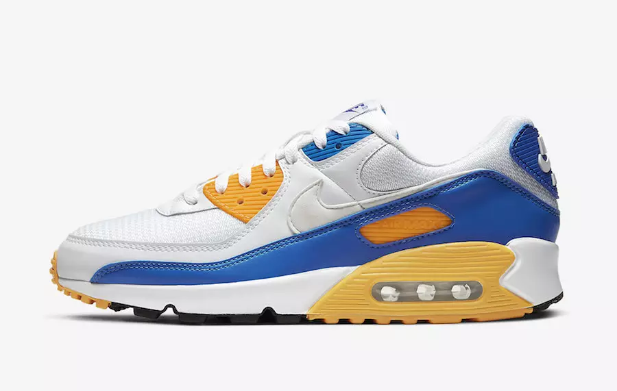 Nike Air Max 90 White Blue Yellow CT4352-101 Datum izdavanja