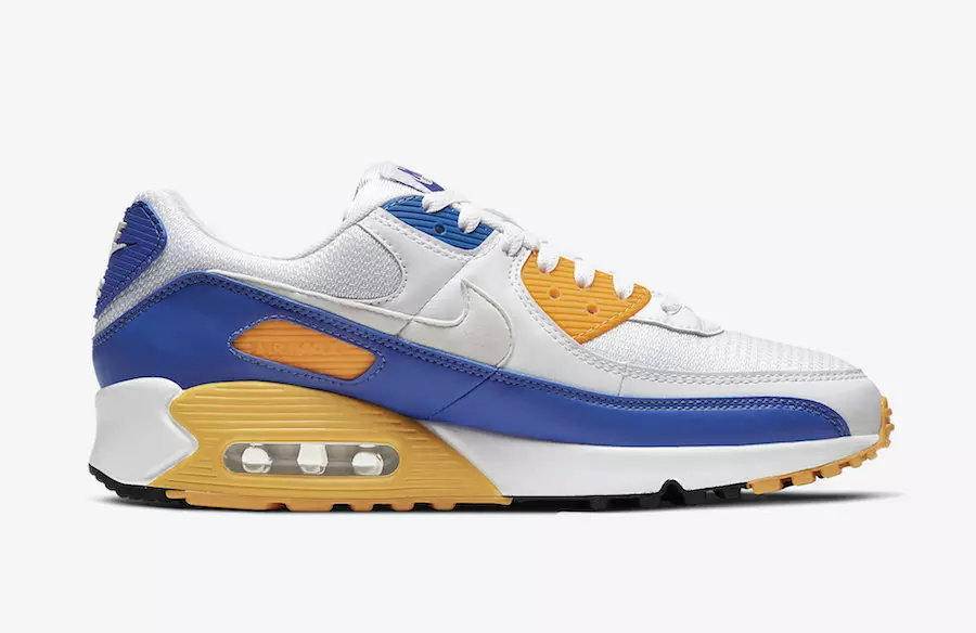 Nike Air Max 90 Valge Sinine Kollane CT4352-101 Väljalaskekuupäev