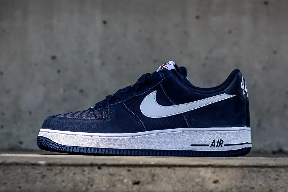 Nike Air Force 1 Low Suede Mesh Obsidian Preto Branco