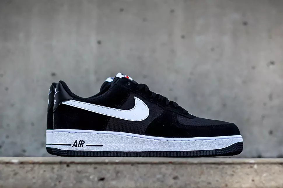 Nike Air Force 1 Low Suede Mesh Obsidian Hitam Putih