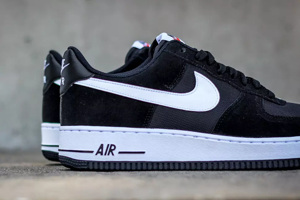 Nike Air Force 1 Düşük Süet Mesh Obsidyen Siyah Beyaz