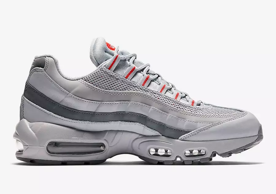 Nike Air Max 95 Silver Red AQ9972-001 Data tal-Ħruġ