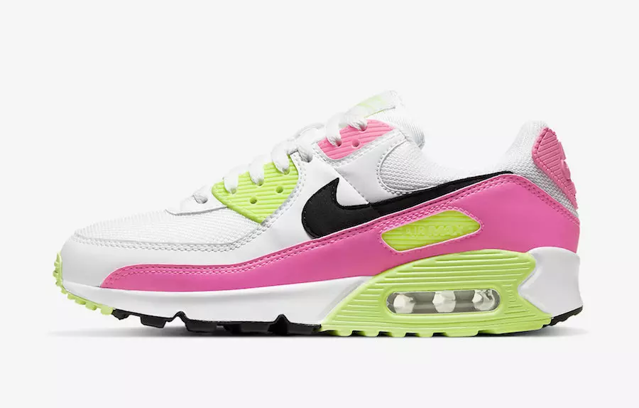 Nike Air Max 90 White Pink Volt CT1030-100 Data e publikimit