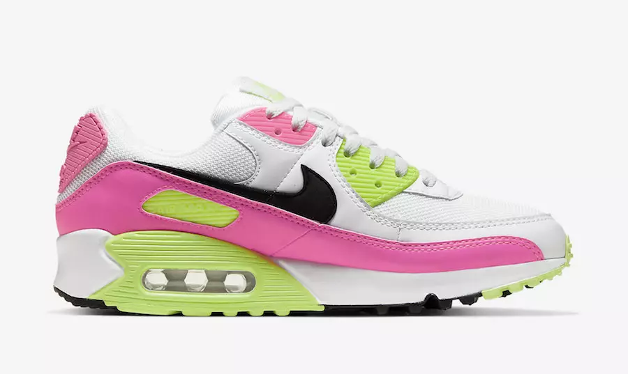 Nike Air Max 90 White Pink Volt CT1030-100 Data e publikimit