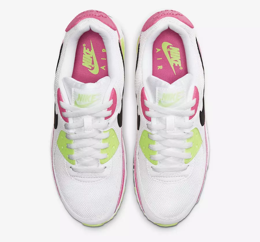 Nike Air Max 90 White Pink Volt CT1030-100 Tarikh Tayangan