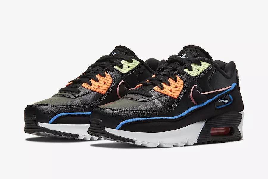 Nike Żid Materjal Sponża Ġdid Fuq Dan Kids Air Max 90