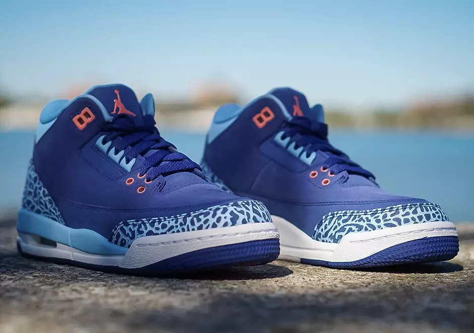 Air Jordan 3 GS Blue Cap Purple Debu